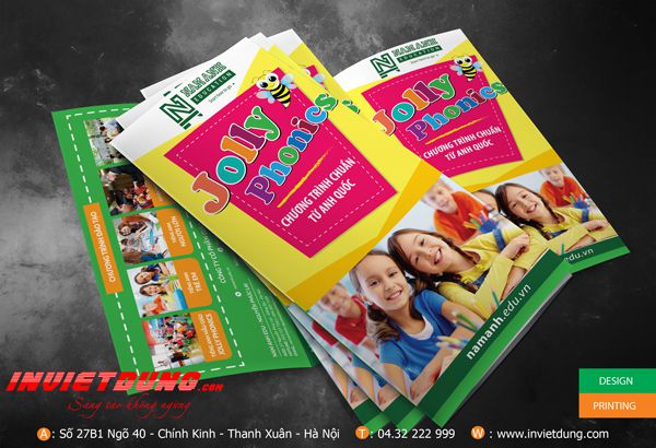Tờ rơi trung tâm ngoại ngữ, Mẫu quảng cáo trung tâm ngoại ngữ đẹp